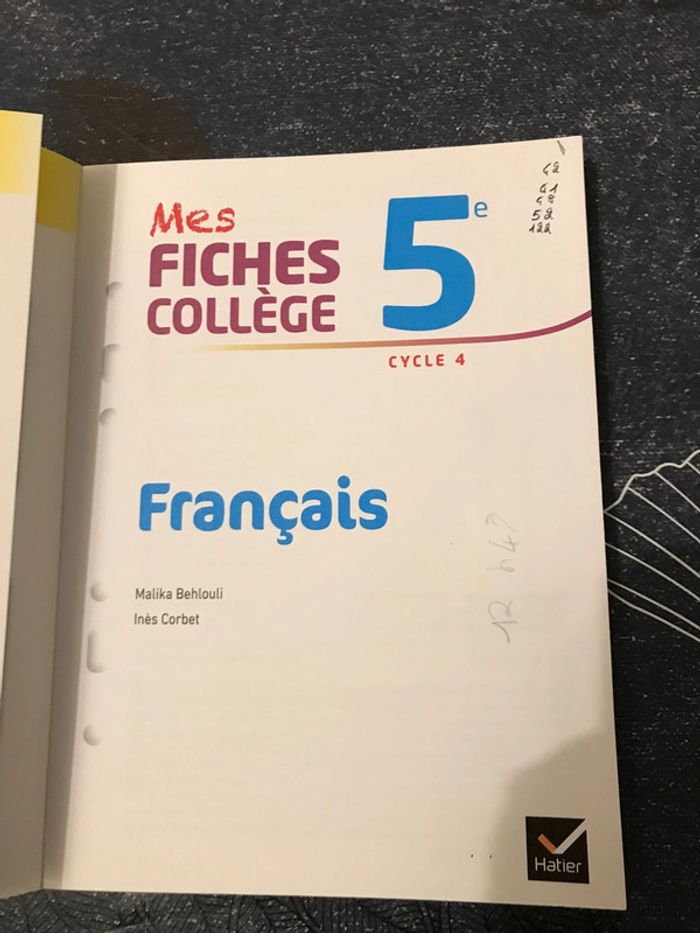 Mes fiches collèges 5e Français - photo numéro 3