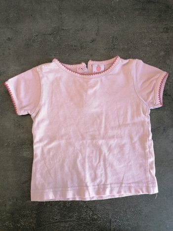 T-shirt rose DPAM 3-6 mois