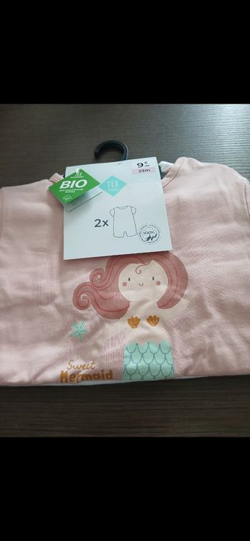 Lot 2 barboteuse combishort fille tex baby 86 cm 23 mois 