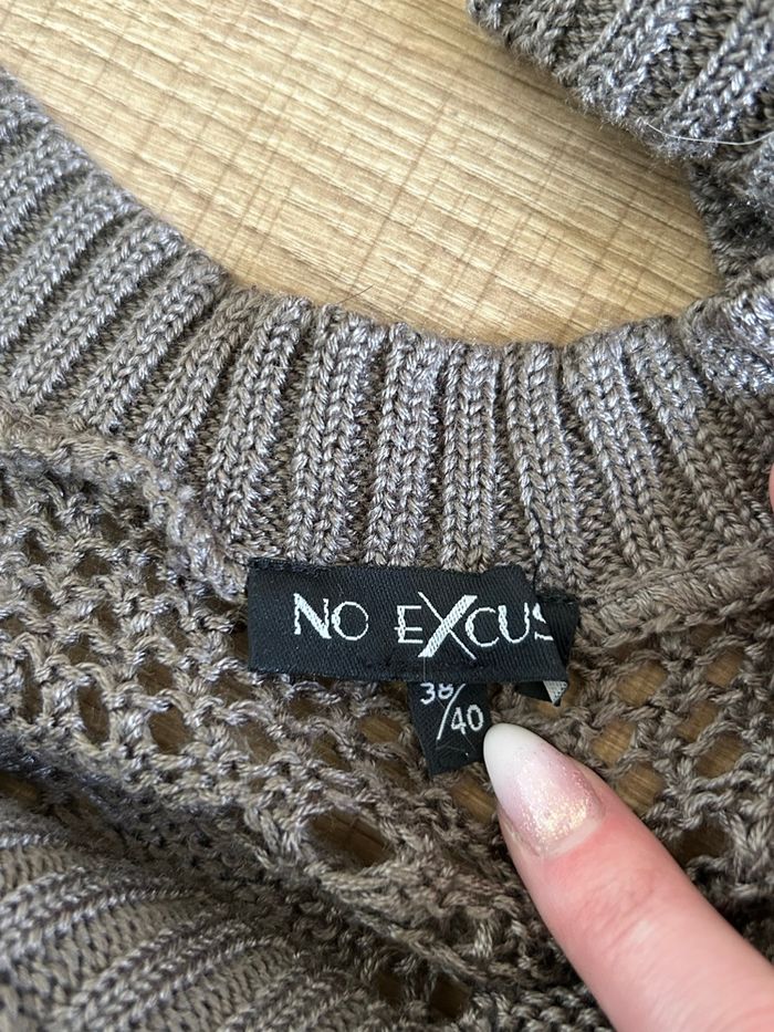 Haut gris en mailles No Excuse taille 38/40 TBE - photo numéro 10