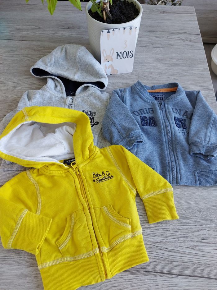 Lot de gilet zippés