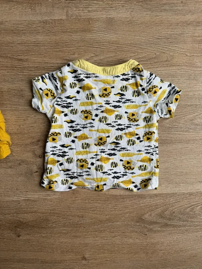 Ensemble du pareil au même dpam poisson jaune bébé garçon très bon état réduction lot t shirt - photo numéro 4