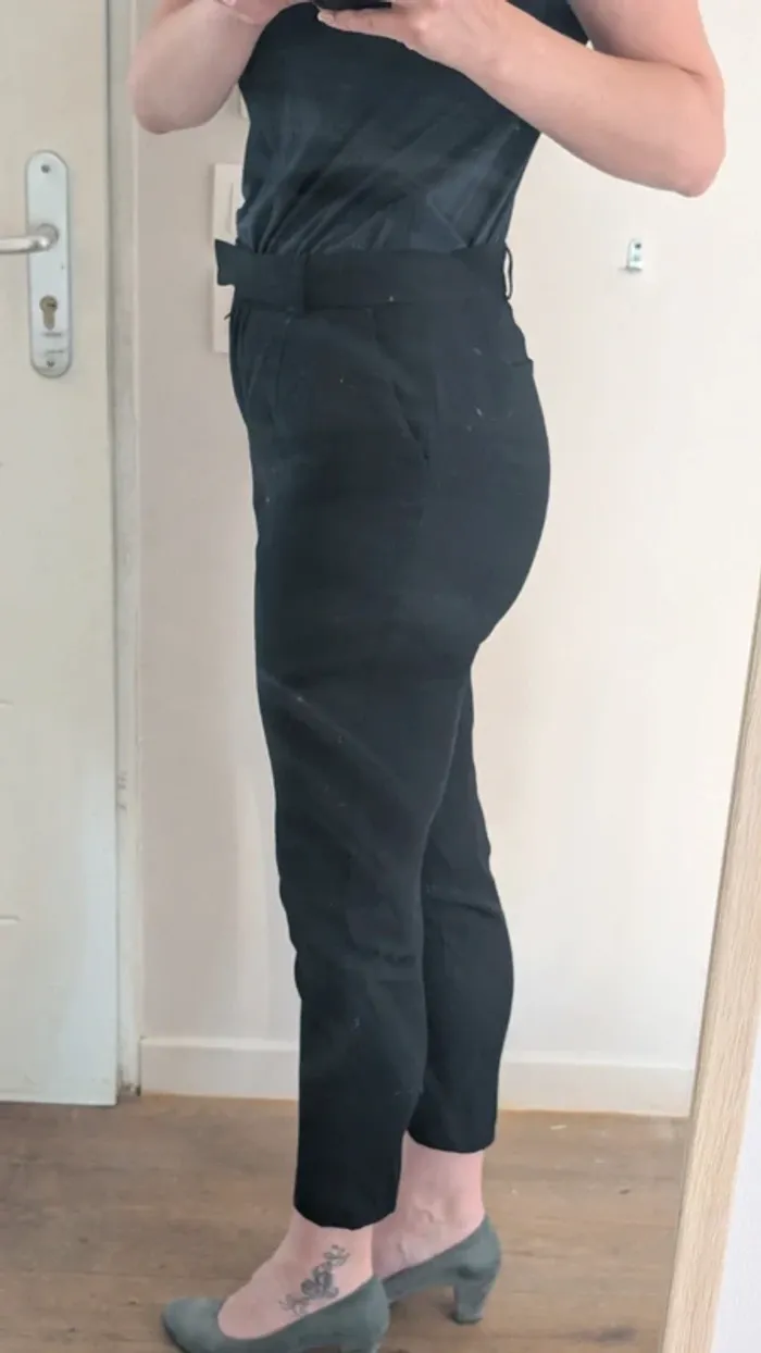 Pantalon laine ekyog coupe carotte / slim 40 - photo numéro 4