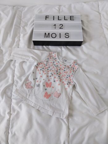 Tee-shirt manche longue fille 12 mois