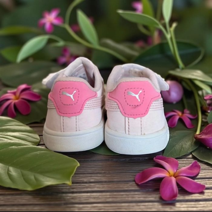 Baskets Puma fille T26– Rose à scratch - photo numéro 3