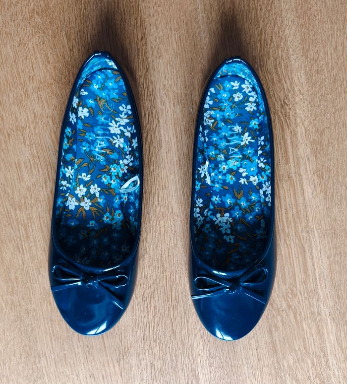 🌸 Ballerines vernis - Marine - Tissaia - P38 🌸