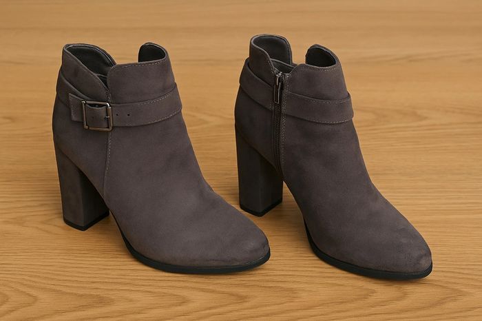Bottines à talon taupe Mango - photo numéro 4
