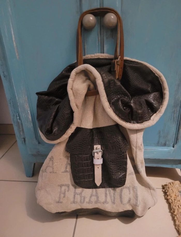 Sac by fabregas cuir et toile