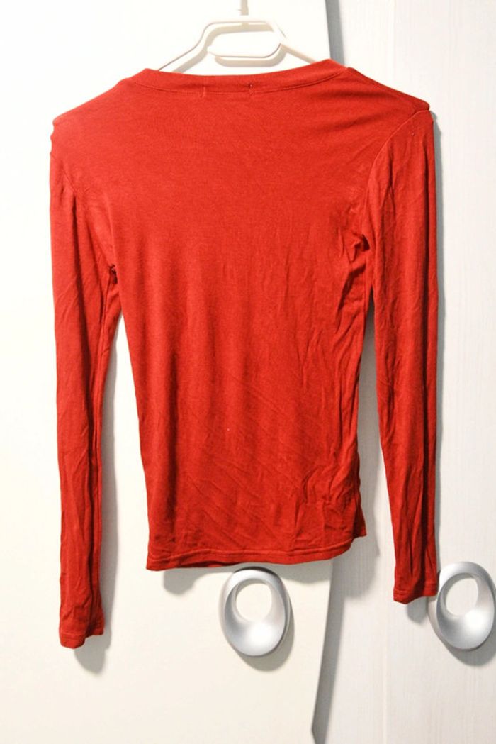Sous pull rouge moulant femme - photo numéro 4