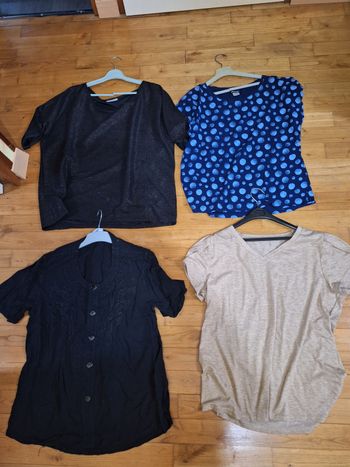 Lot 4 t-shirts femme taille XXL et un 46