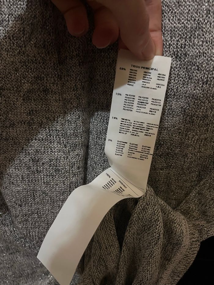 Top sans manches gris métallisé neuf avec etiquette - taille M - photo numéro 7