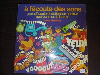 Ancien disque vinyle 33 tours pour enfants "A l'école des Sons"