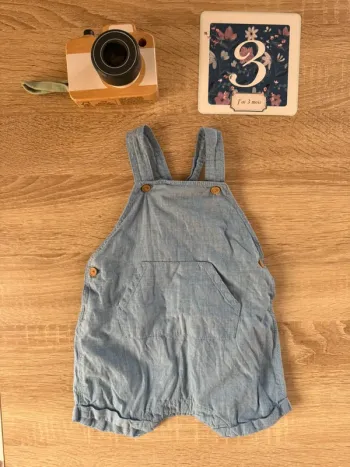 Salopette fine bleue H&M 3 mois TBE