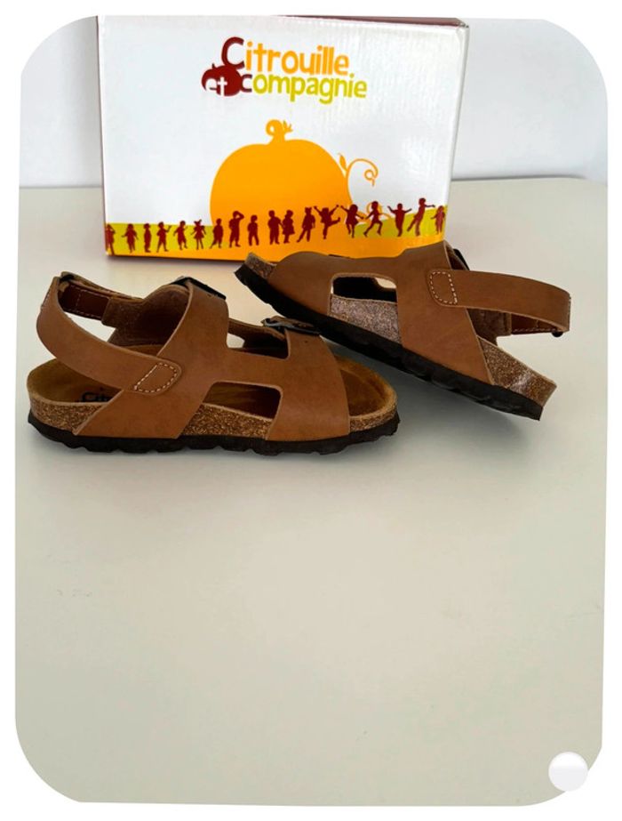 Sandales ouvertes Marron Kelatu  Citrouille et compagnie taille 27 - photo numéro 2