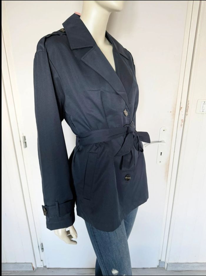 Trench-coat court ONLY – Taille L – bleu marine – Neuf avec étiquette - photo numéro 9