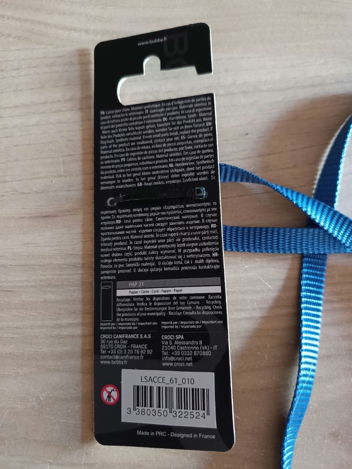 Laisse bobby bleu taille Xs - photo numéro 3