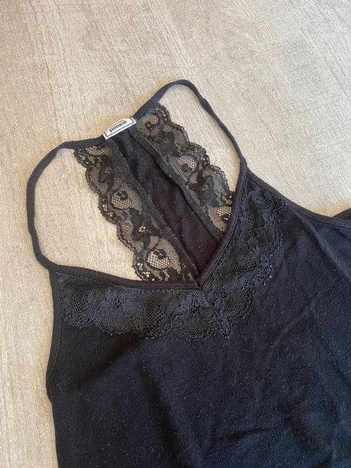 Débardeur noir basique femme – fines bretelles - photo numéro 2