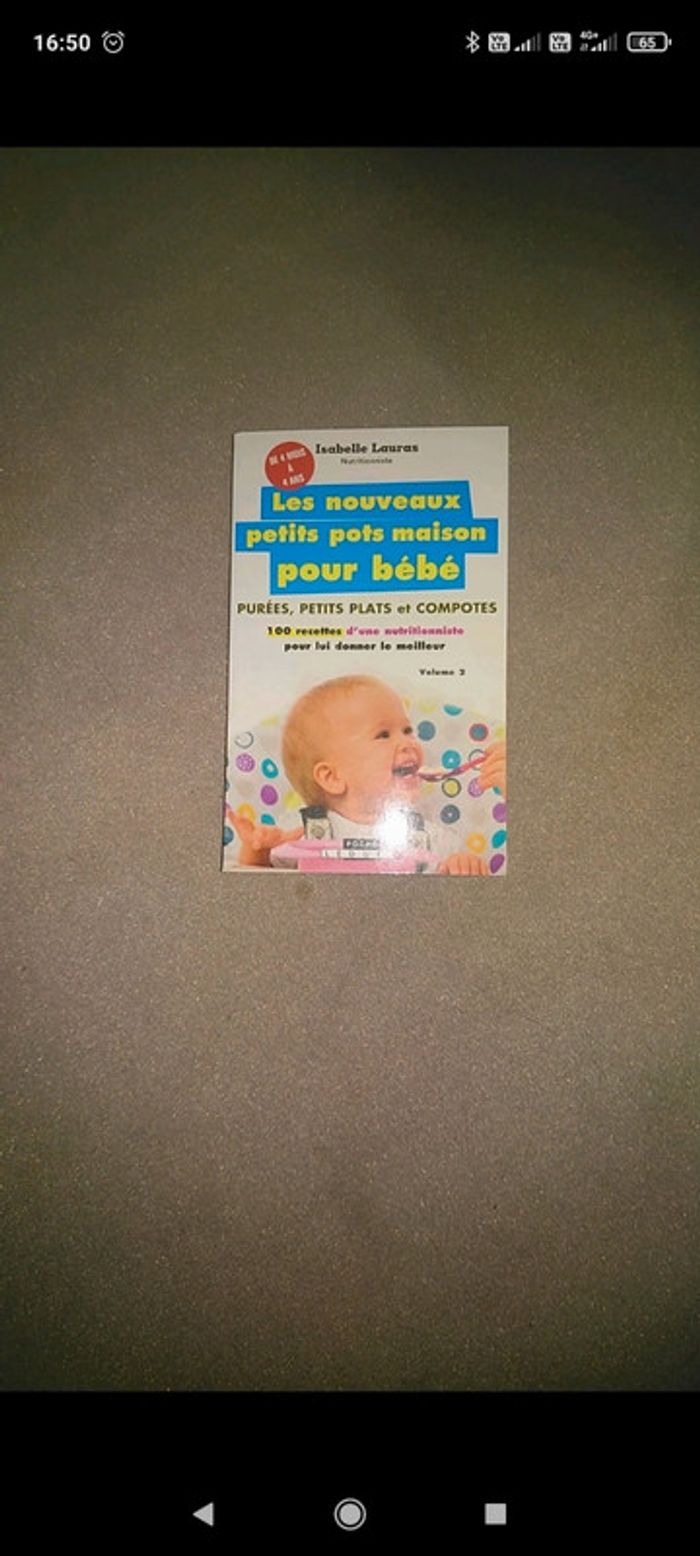 Livre de poche recettes bébé