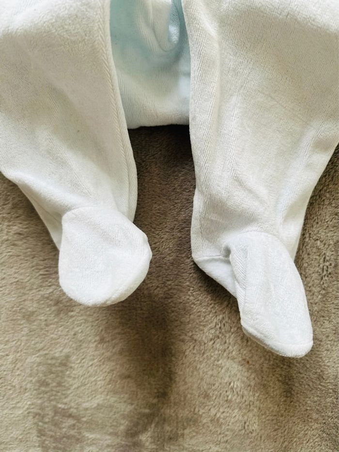 Pyjama velours bleu ciel - 12 mois - Petit Bateau - photo numéro 5