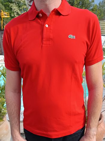 Polo Lacoste/Taille L/100% coton/Rouge/Parfait état