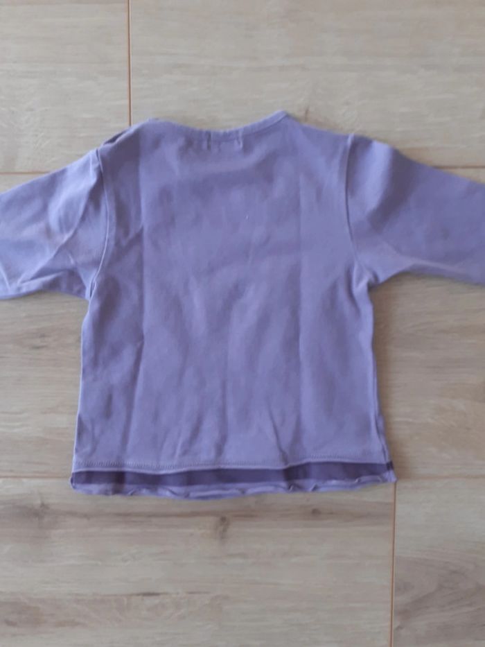 T-shirt fille 12 mois Obaïbi Mauve - photo numéro 3