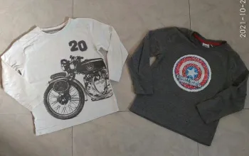 Lot 2 t shirts manches longues 6 ans