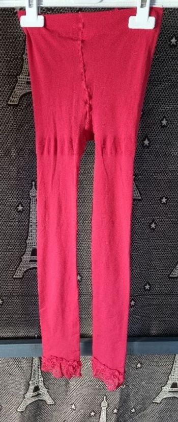 Legging rose taille XS dentelle aux chevilles