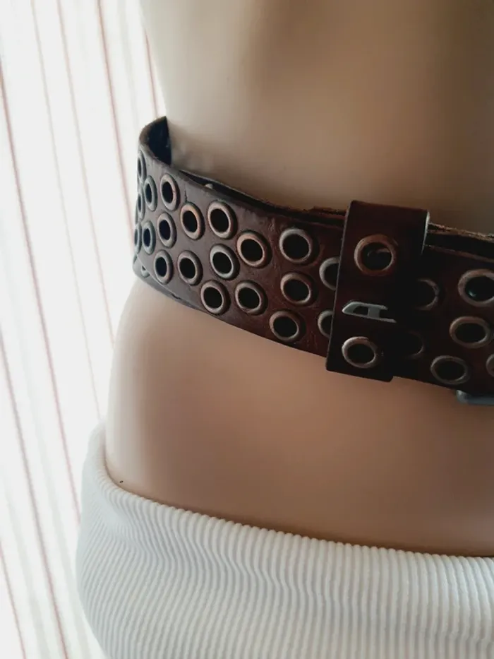 Jolie Ceinture cuir Marron homme Diesel - photo numéro 5