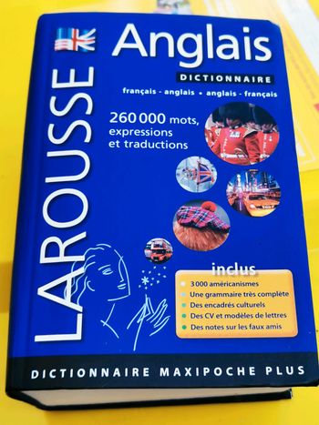 Livre dictionnaire français anglais Larousse