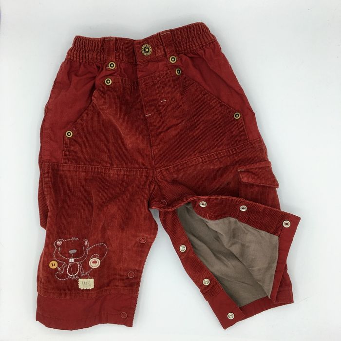 Pantalon bébé garçon 12 mois velours rouge
