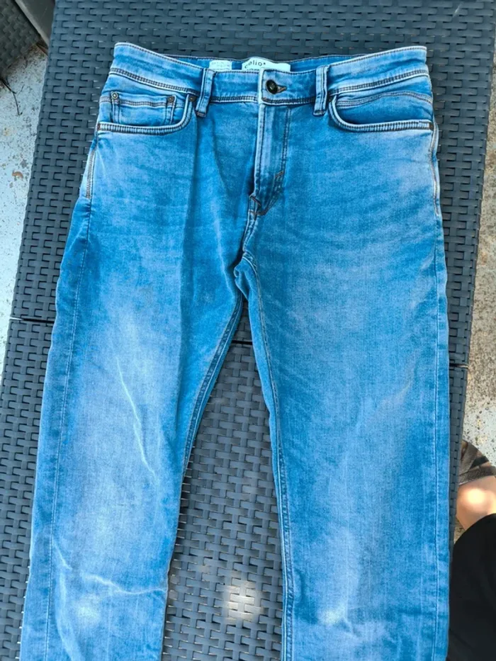 Jean bleu clair homme – Celio – W30 – Coupe C15 Straight Fit - photo numéro 2