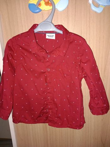 Jolie chemise rouge tape à l'œil 18mois
