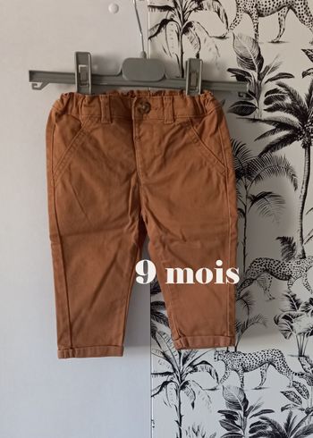 Pantalon toile camel Kiabi