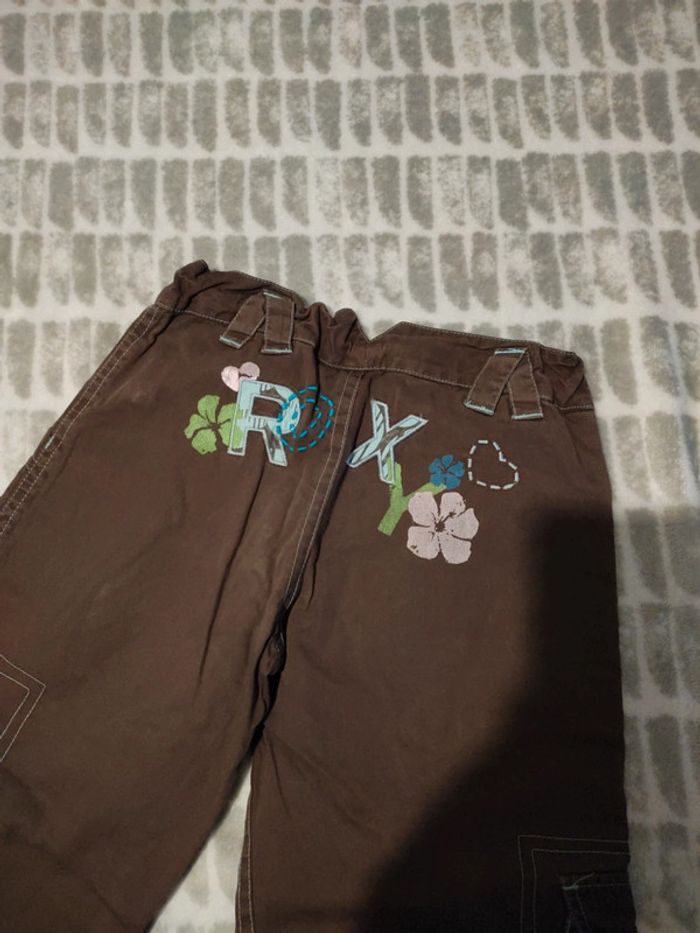 Pantalon a jambes larges marron turquoise Roxy Quiksilver 5 ans - photo numéro 6