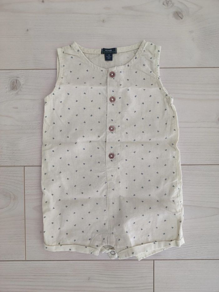Combinaison short lin Kiabi 12 mois