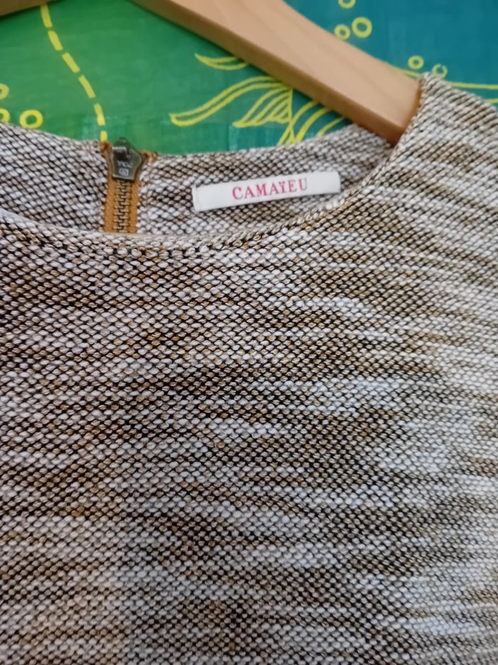 Pull camaïeu beige M - photo numéro 4