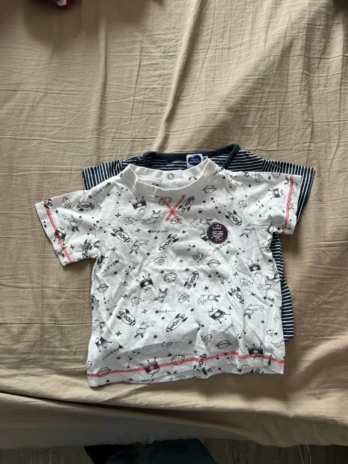 Lot de 2 t-shirt mots d’enfants