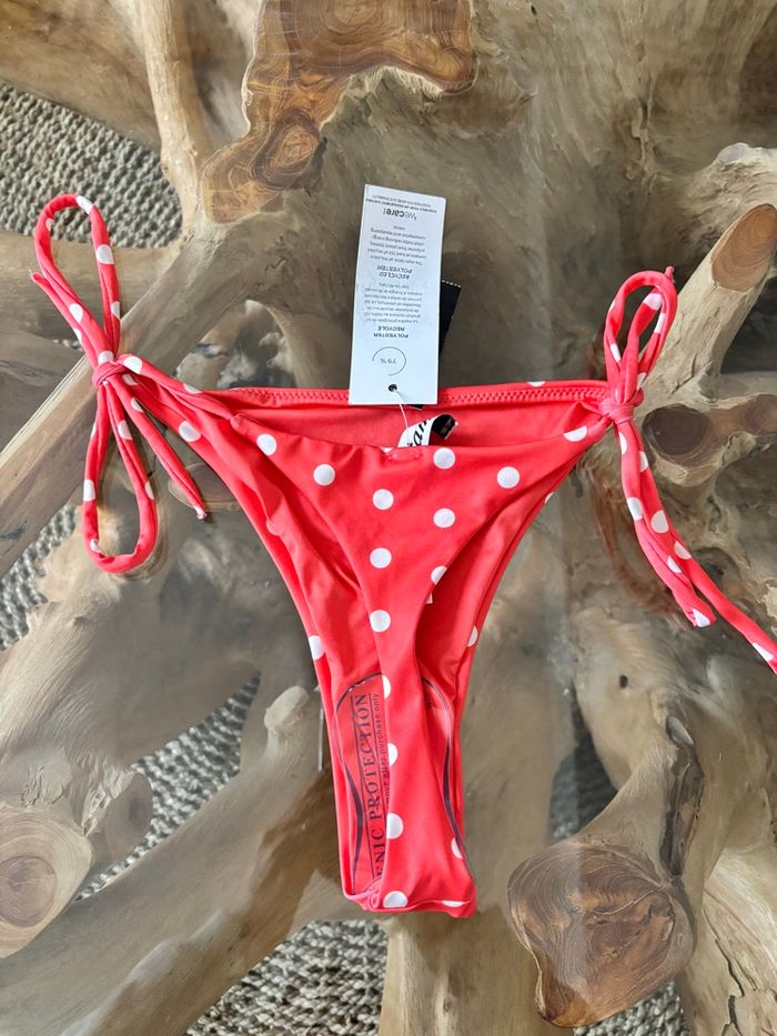 Bas de maillot de bain Etam pois blanc - photo numéro 2