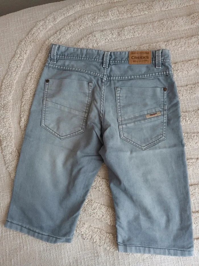 Short bermuda en jean gris Creeks 12 ans - photo numéro 2