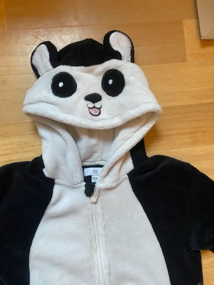 Pyjama pilou pilou panda enfant taille 12 ans - photo numéro 2