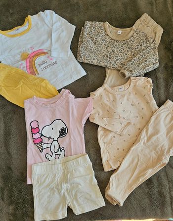 Lot 4 pyjamas 2 pièces sans pieds 12 mois