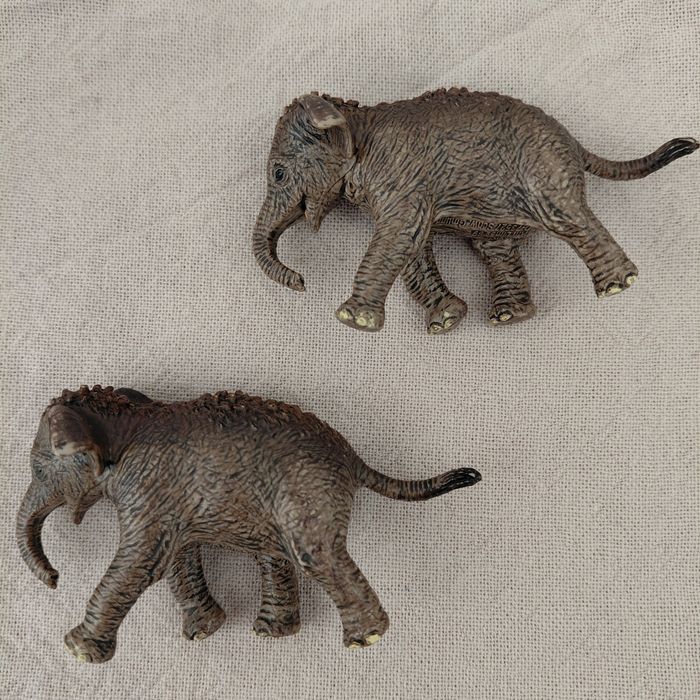 Schleich - 2 éléphanteaux d'Asie - photo numéro 4