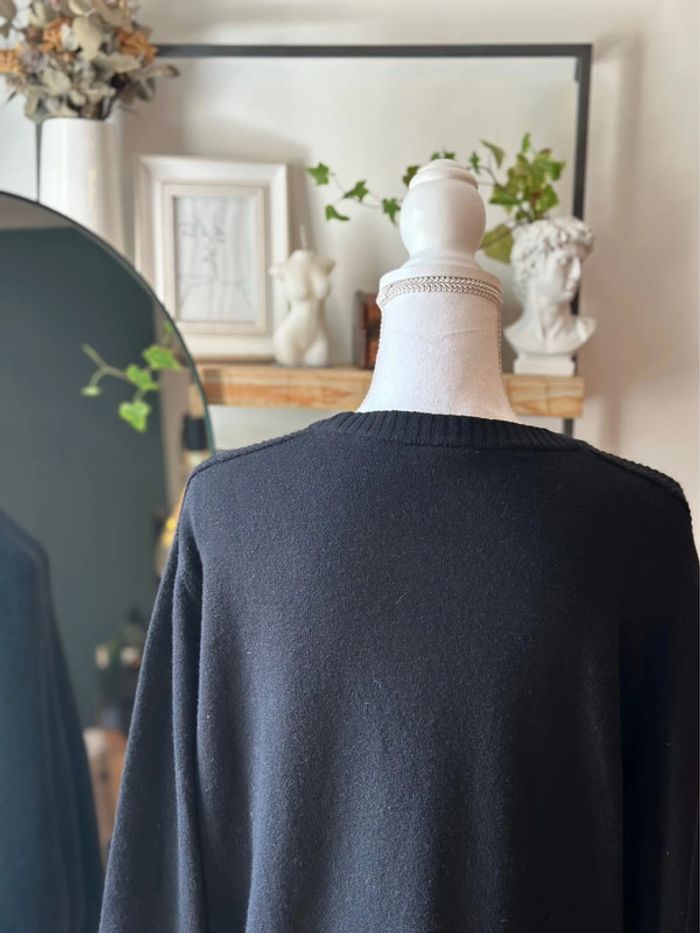 Pull noir en laine Colmar – taille XL, logo brodé - photo numéro 7