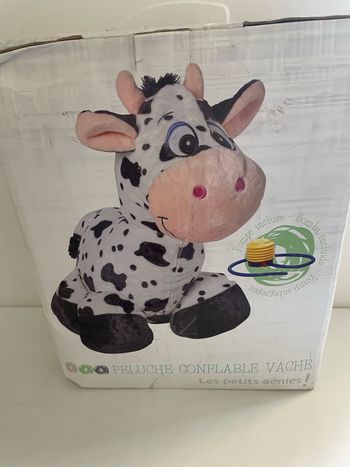 Peluche gonflable vache