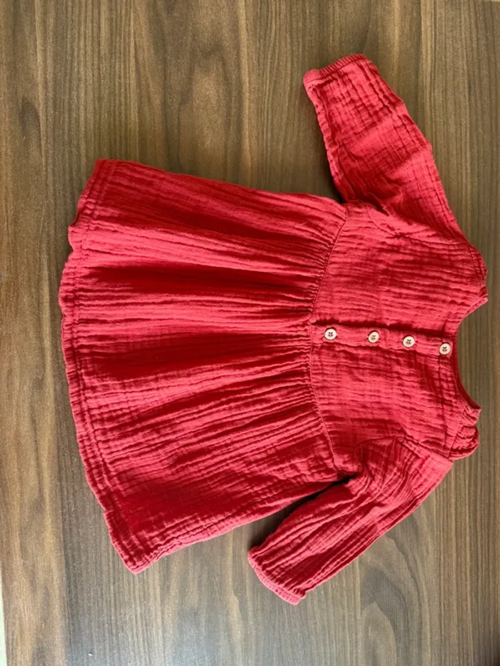 Robe rouge petit bateau