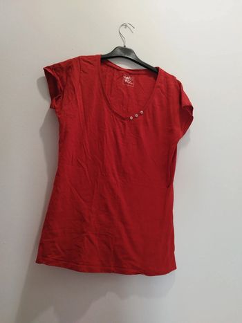 Tee-shirt manches courtes femme L basic rouge