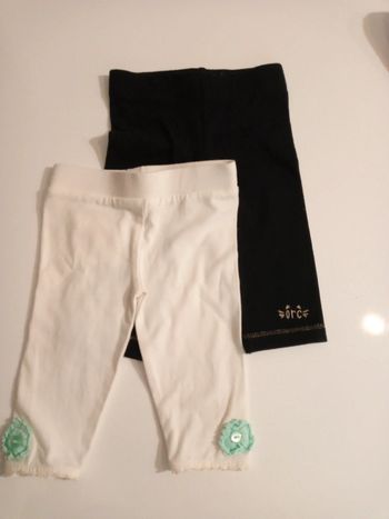 Lot 2 leggings caleçons fille orchestra