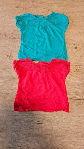 Lot de 2 t shirt à manches courtes, Obaïbi, 18 mois, nickel