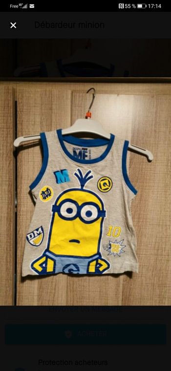 Débardeur garçon, 3 ans, Minions