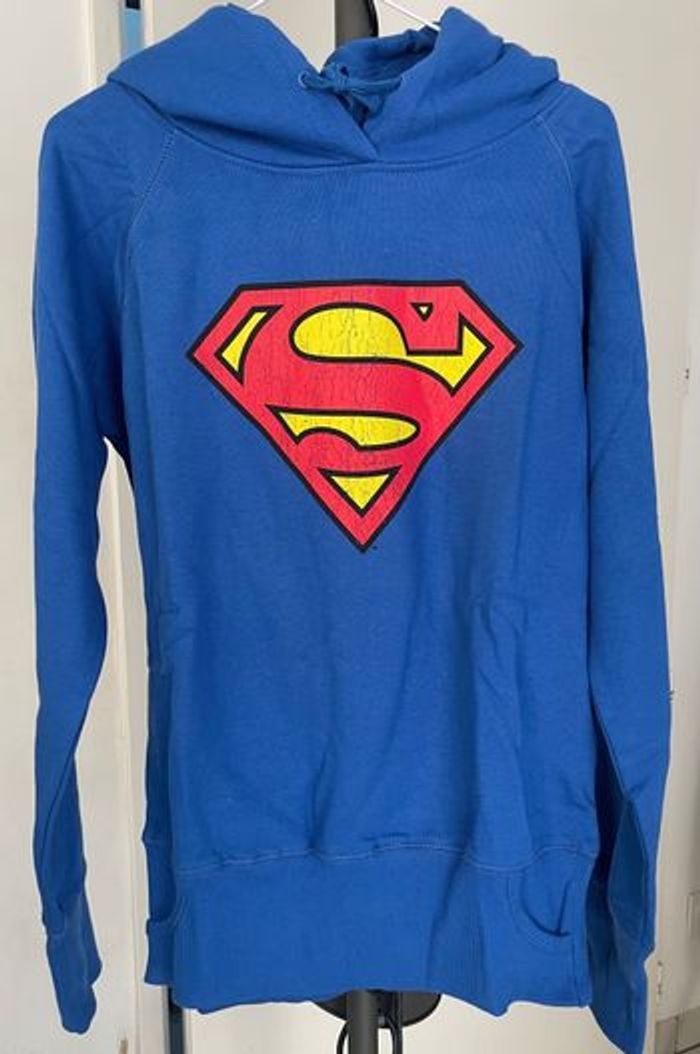 Sweat à capuche Superman bleu - femme L
